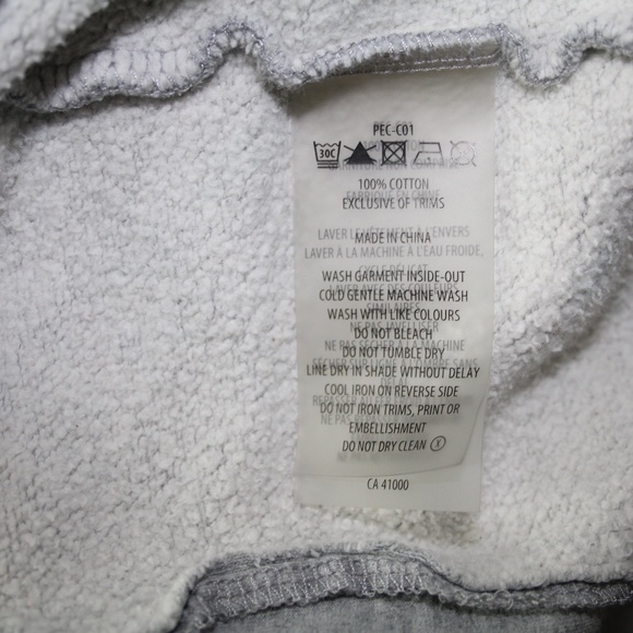 PE NATION The Elite Two Hoodie Grey Zip Up Jacket Orange Star Cuffs M - Picture 8 of 8